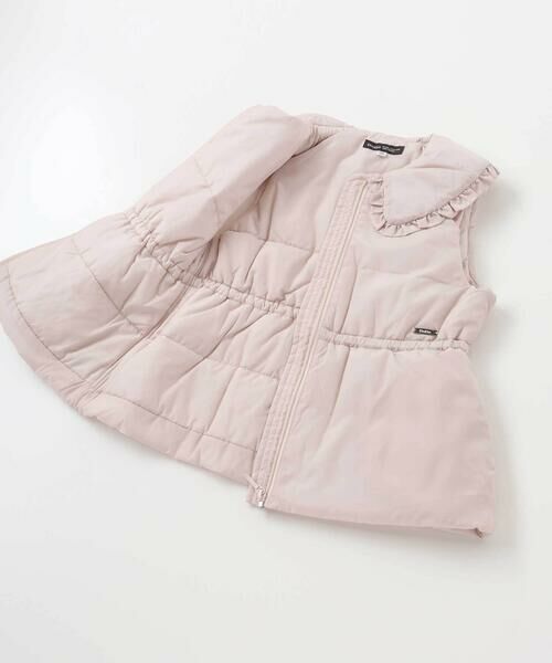 BeBe / べべ ダウンジャケット・ベスト | 【撥水】BIGカラー中綿フリルベスト(90~150cm) | 詳細10