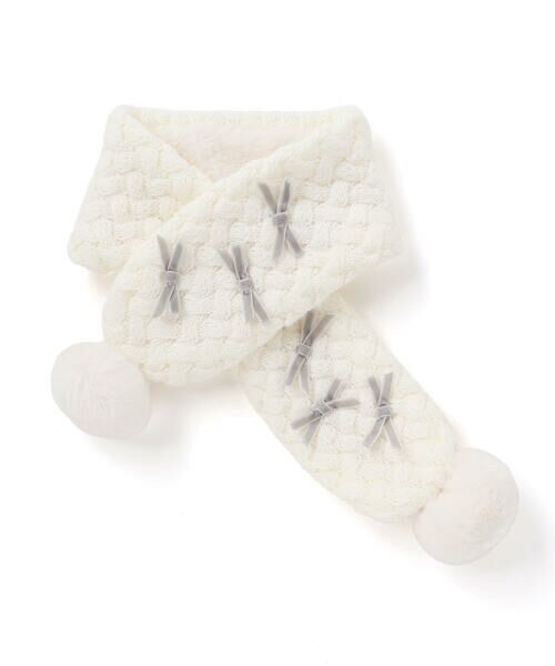 BeBe / べべ マフラー・ショール・スヌード・ストール | 【お揃い】ポコポコニットリボンマフラー | 詳細3