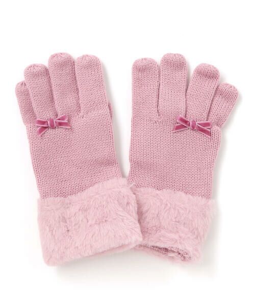 BeBe / べべ 手袋 | 【お揃い】リボンニット手袋 | 詳細5