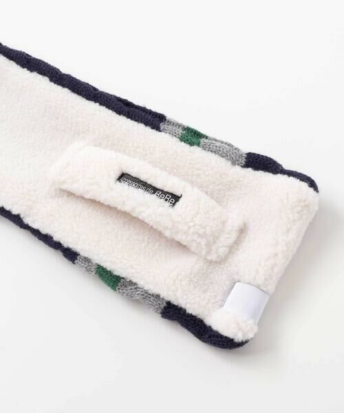 BeBe / べべ マフラー・ショール・スヌード・ストール | 【お揃い】ケーブル編みライン配色ニットマフラー | 詳細6