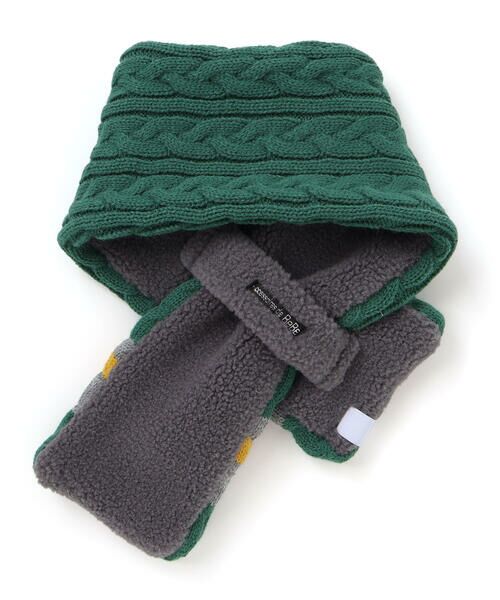 BeBe / べべ マフラー・ショール・スヌード・ストール | 【お揃い】ケーブル編みライン配色ニットマフラー | 詳細10