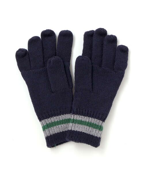 BeBe / べべ 手袋 | 【お揃い】ケーブル編みライン配色ニット手袋 | 詳細3