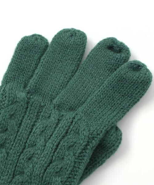 BeBe / べべ 手袋 | 【お揃い】ケーブル編みライン配色ニット手袋 | 詳細10