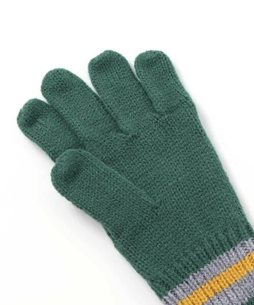 BeBe / べべ 手袋 | 【お揃い】ケーブル編みライン配色ニット手袋 | 詳細11