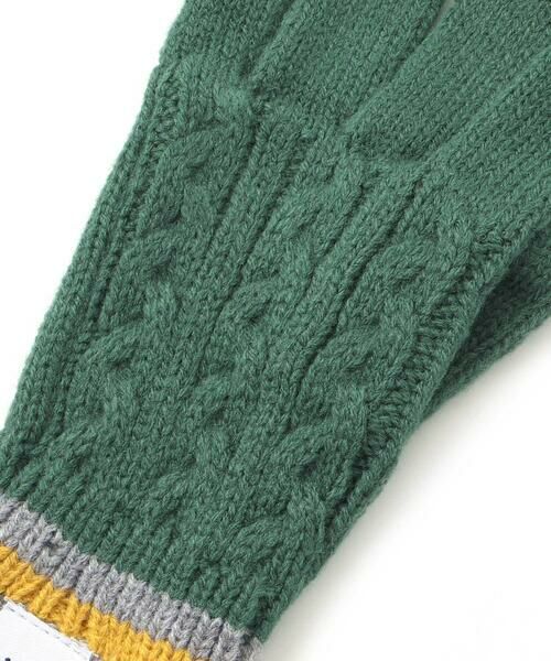 BeBe / べべ 手袋 | 【お揃い】ケーブル編みライン配色ニット手袋 | 詳細9