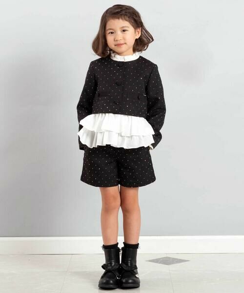BeBe / べべ Tシャツ | ペプラムフリル切替テレコプルオーバー(90~150cm) | 詳細4
