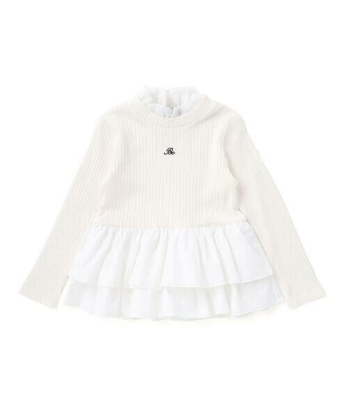 BeBe / べべ Tシャツ | ペプラムフリル切替テレコプルオーバー(90~150cm) | 詳細7