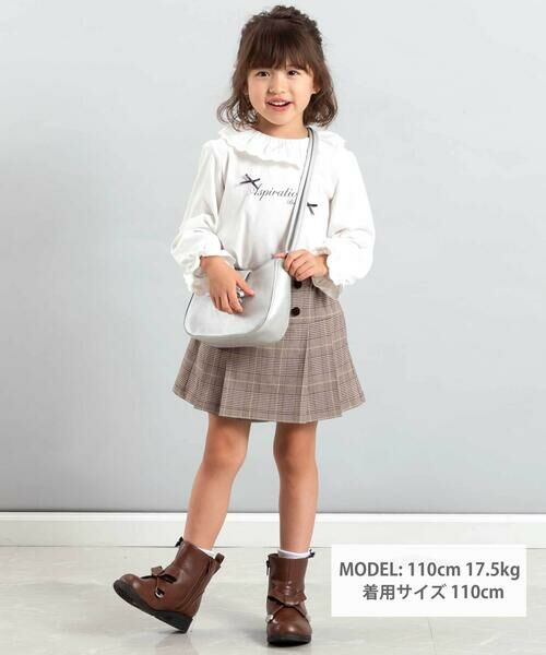 BeBe / べべ Tシャツ | レースフリルカラース長袖Tシャツ(90~150cm) | 詳細1