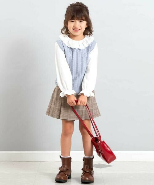 BeBe / べべ Tシャツ | レースフリルカラース長袖Tシャツ(90~150cm) | 詳細2