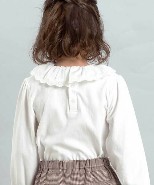 BeBe / べべ Tシャツ | レースフリルカラース長袖Tシャツ(90~150cm) | 詳細3