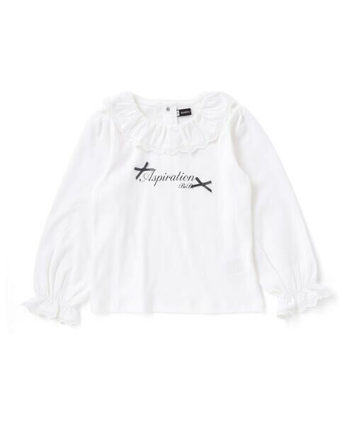 BeBe / べべ Tシャツ | レースフリルカラース長袖Tシャツ(90~150cm) | 詳細4