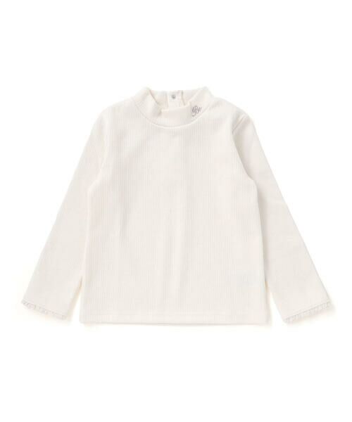 BeBe/べべ 起毛テレコハイネック長袖Tシャツ(90~150cm) オフホワイト 150cm BeBe/べべ 起毛テレコハイネック長袖Tシャツ(90~150cm) オフホワイト 150cm