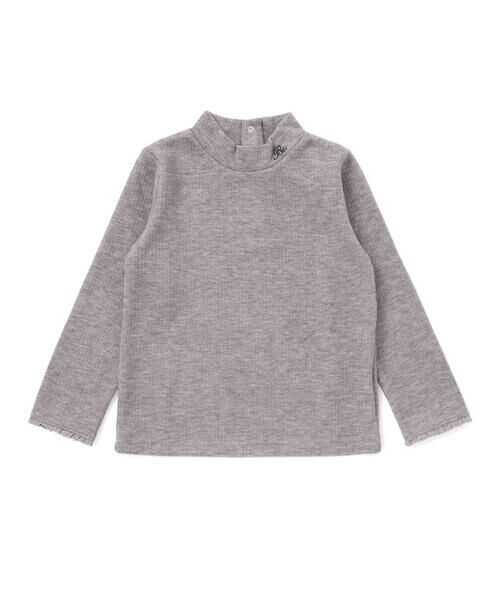 BeBe/べべ 起毛テレコハイネック長袖Tシャツ(90~150cm) グレー 110cm BeBe/べべ 起毛テレコハイネック長袖Tシャツ(90~150cm) グレー 110cm