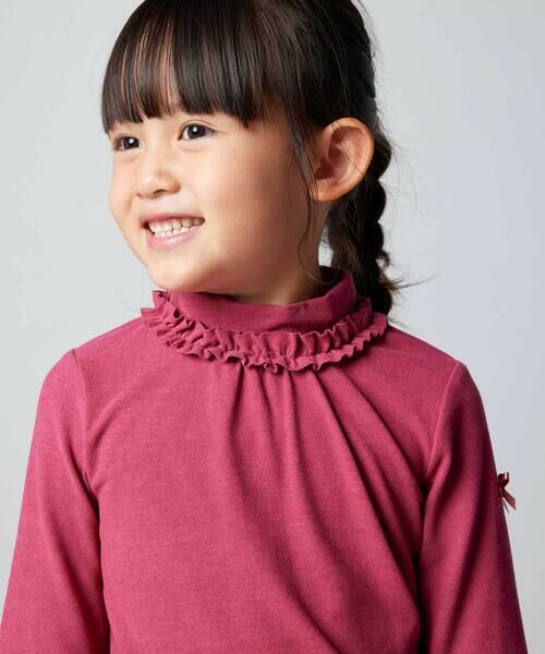 BeBe / べべ Tシャツ | 【日本製】ミップスウェードフリルハイネックTシャツ(80~150cm) | 詳細12