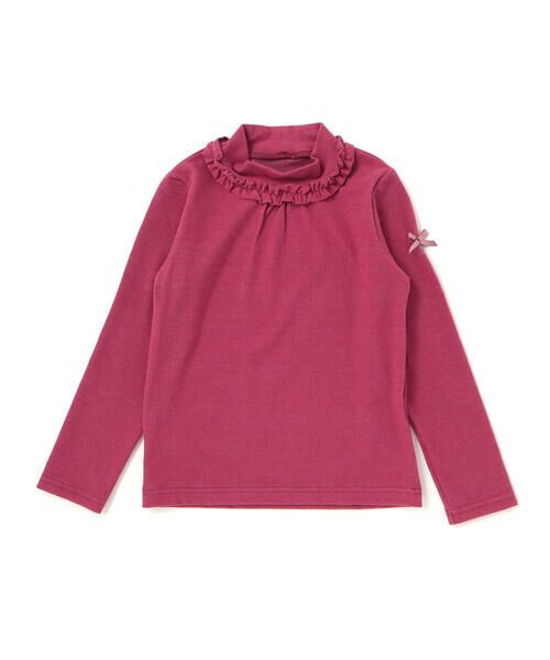 BeBe / べべ Tシャツ | 【日本製】ミップスウェードフリルハイネックTシャツ(80~150cm) | 詳細15