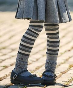 BeBe / べべ レギンス・スパッツ | マルチボーダーレギンス+ショートルーズソックスセット(80~140cm)