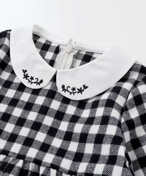 BeBe / べべ ミニ丈・ひざ丈ワンピース | 【お揃い】ネルギンガムチェック丸襟長袖ワンピース(80~100cm) | 詳細6
