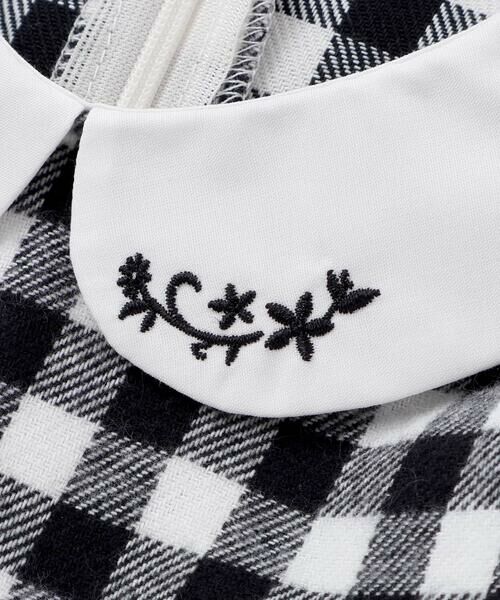 BeBe / べべ ミニ丈・ひざ丈ワンピース | 【お揃い】ネルギンガムチェック丸襟長袖ワンピース(80~100cm) | 詳細7