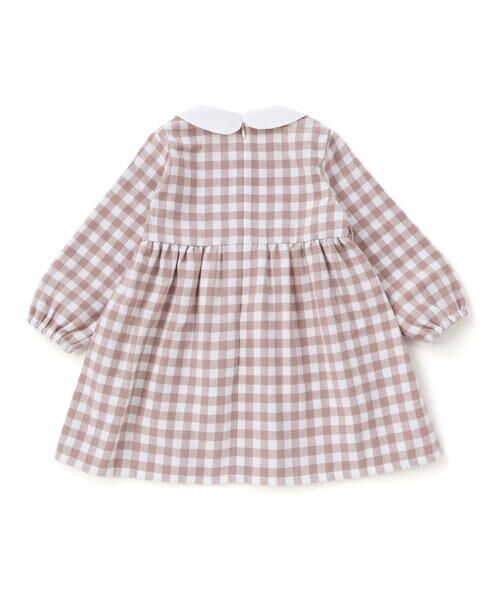 BeBe / べべ ミニ丈・ひざ丈ワンピース | 【お揃い】ネルギンガムチェック丸襟長袖ワンピース(80~100cm) | 詳細15