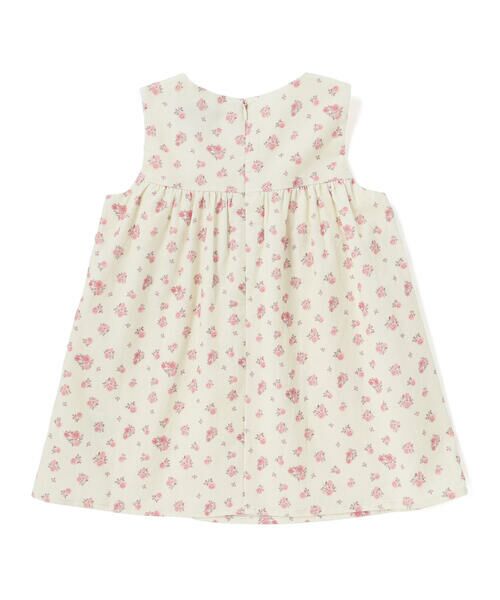 BeBe / べべ ミニ丈・ひざ丈ワンピース | 【お揃い】小花柄シャツコールスモック刺しゅうジャンパースカート(80~100cm) | 詳細5