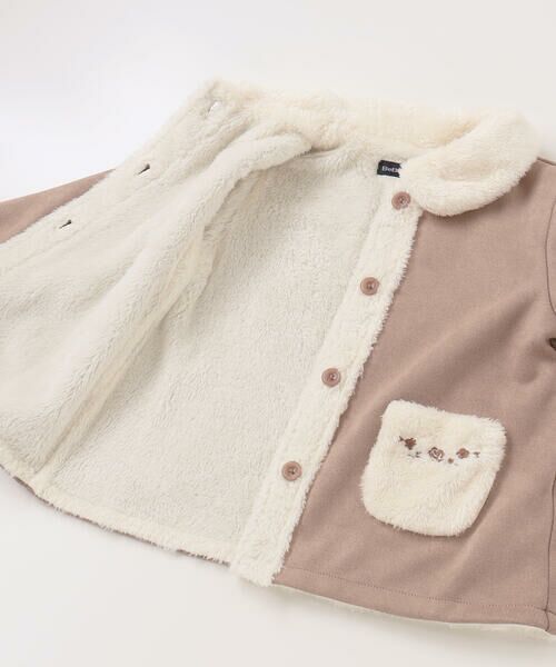 BeBe / べべ ステンカラーコート | スウェード調裏ボアコート(90~100cm) | 詳細11