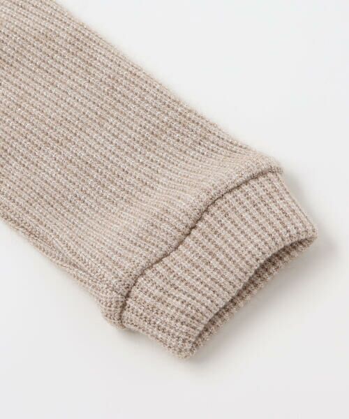 BeBe / べべ カットソー | ラメリブコード刺しゅうロゴプルオーバー(80~100cm) | 詳細10