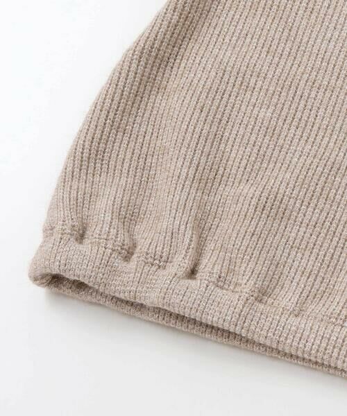 BeBe / べべ カットソー | ラメリブコード刺しゅうロゴプルオーバー(80~100cm) | 詳細11