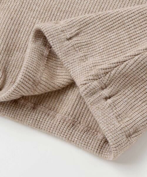 BeBe / べべ カットソー | ラメリブコード刺しゅうロゴプルオーバー(80~100cm) | 詳細12