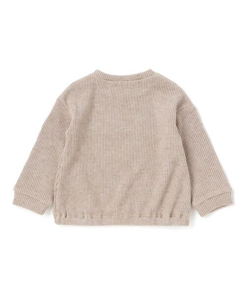 BeBe / べべ カットソー | ラメリブコード刺しゅうロゴプルオーバー(80~100cm) | 詳細6