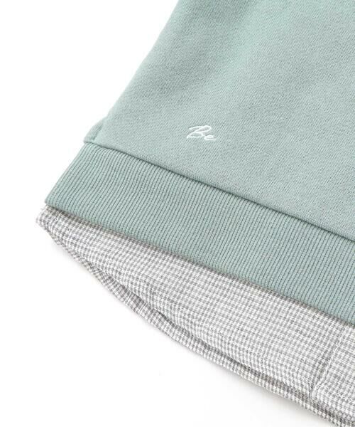 BeBe / べべ スウェット | ロゴ刺しゅう裏起毛レイヤード風トレーナー(80~100cm) | 詳細11