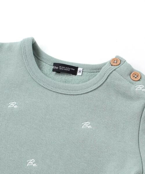 BeBe / べべ スウェット | ロゴ刺しゅう裏起毛レイヤード風トレーナー(80~100cm) | 詳細7