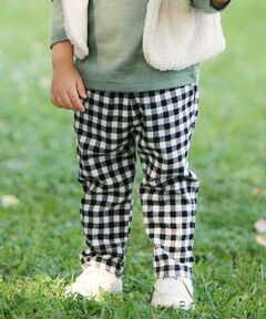 BeBe / べべ その他パンツ | 【お揃い】ネルギンガムチェックロングパンツ(80~100cm)