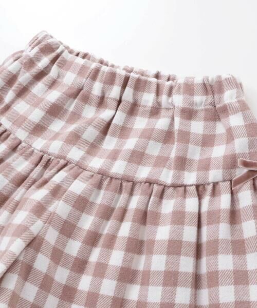 BeBe / べべ ショート・ハーフ・半端丈パンツ | 【お揃い】ネルギンガムチェックギャザーキュロットパンツ(80~100cm) | 詳細8