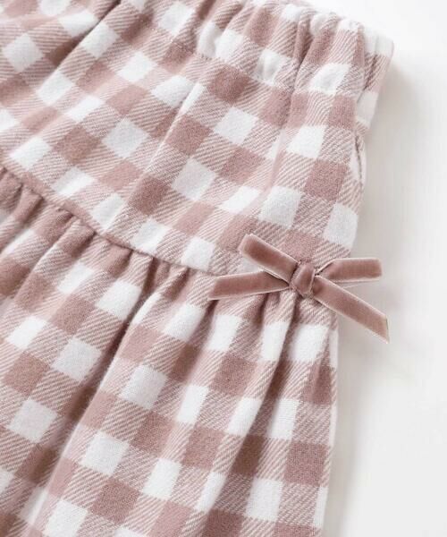 BeBe / べべ ショート・ハーフ・半端丈パンツ | 【お揃い】ネルギンガムチェックギャザーキュロットパンツ(80~100cm) | 詳細9