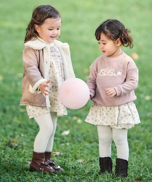 BeBe / べべ ショート・ハーフ・半端丈パンツ | 【お揃い】小花柄シャツコールペプラムカボチャパンツ(80~100cm) | 詳細3