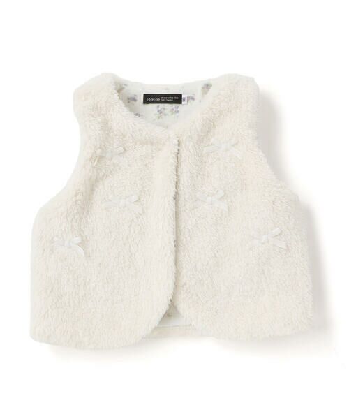 BeBe / べべ ベスト | リボンモチーフボアベスト(90~100cm) | 詳細3
