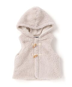 BeBe / べべ ベスト | トグルボタンフード付きボアベスト(90~100cm)