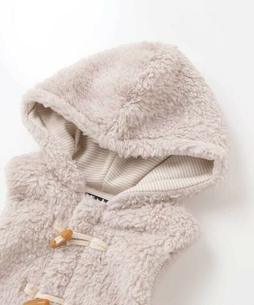 BeBe / べべ ベスト | トグルボタンフード付きボアベスト(90~100cm) | 詳細9