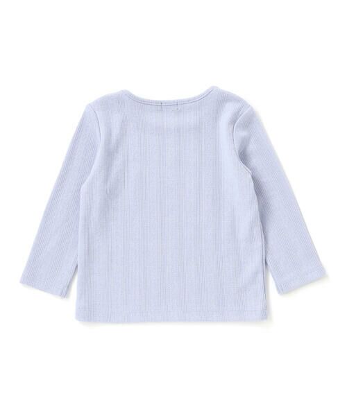 BeBe / べべ Tシャツ | 針抜きローズ刺しゅう長袖Tシャツ(80~100cm) | 詳細8