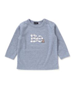 BeBe / べべ Tシャツ | Beパッチ刺しゅうスムース長袖Tシャツ(80~100cm)