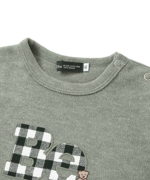 BeBe / べべ Tシャツ | Beパッチ刺しゅうスムース長袖Tシャツ(80~100cm) | 詳細8