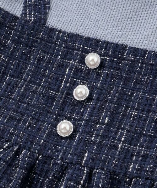 BeBe / べべ ミニ丈・ひざ丈ワンピース | 【お揃い】エタンセルラメツイードドッキングワンピース(90~160cm) | 詳細10