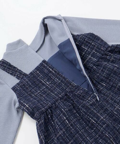 BeBe / べべ ミニ丈・ひざ丈ワンピース | 【お揃い】エタンセルラメツイードドッキングワンピース(90~160cm) | 詳細13