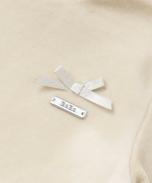 BeBe / べべ ミニ丈・ひざ丈ワンピース | ベロア×ファンシーヤーン切り替えハイネックバルーンワンピース(90~140cm) | 詳細13