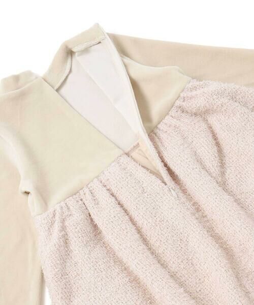 BeBe / べべ ミニ丈・ひざ丈ワンピース | ベロア×ファンシーヤーン切り替えハイネックバルーンワンピース(90~140cm) | 詳細18