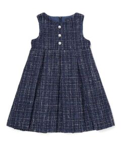 BeBe / べべ ミニ丈・ひざ丈ワンピース | 【お揃い】エタンセルラメツイードプリーツジャンパースカート(100~150cm)