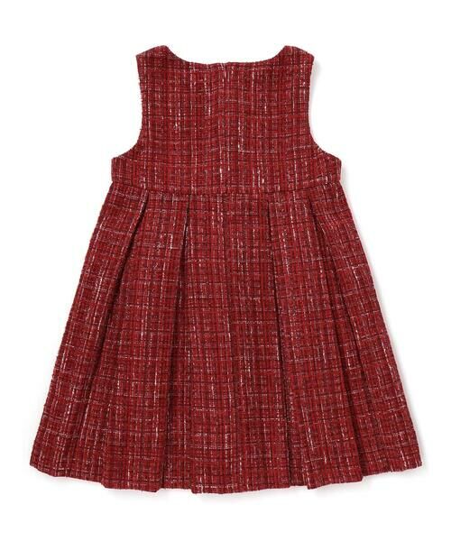 BeBe / べべ ミニ丈・ひざ丈ワンピース | 【お揃い】エタンセルラメツイードプリーツジャンパースカート(100~150cm) | 詳細5