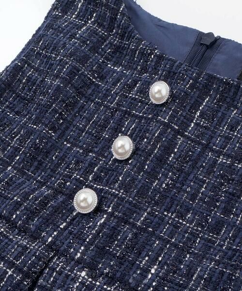 BeBe / べべ ミニ丈・ひざ丈ワンピース | 【お揃い】エタンセルラメツイードプリーツジャンパースカート(100~150cm) | 詳細10