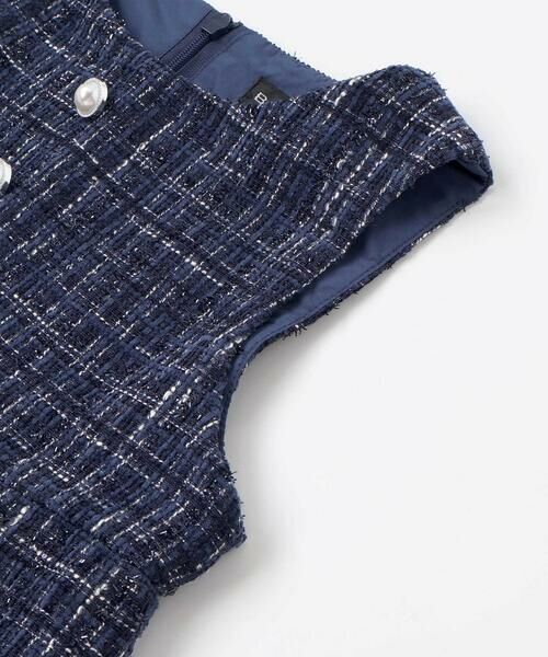 BeBe / べべ ミニ丈・ひざ丈ワンピース | 【お揃い】エタンセルラメツイードプリーツジャンパースカート(100~150cm) | 詳細11