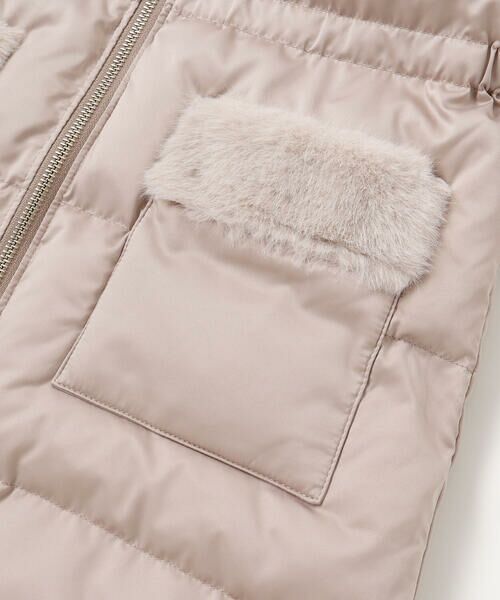 BeBe / べべ ダウンジャケット・ベスト | 【撥水加工】タフタウエストギャザーファーフード中綿コート(100~160cm) | 詳細12